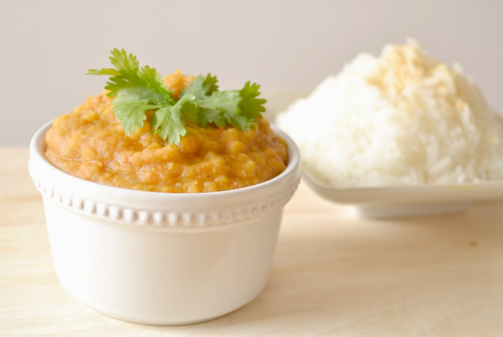 Dahl – Lentilles rouge corail, Patate douce & Lait de coco – Les Cookines