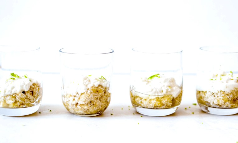 Verrines bananes coco