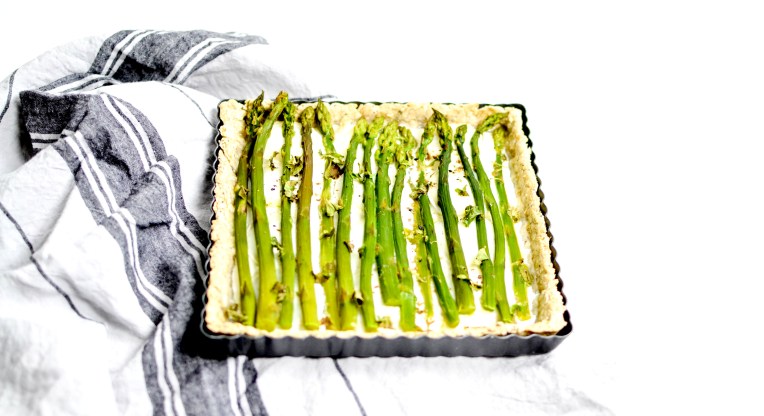 tarte asperges chèvre basilic 1