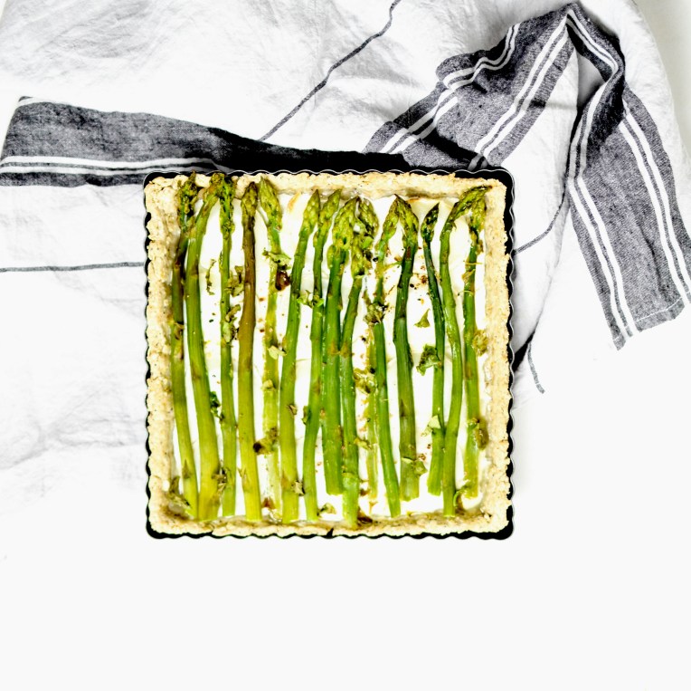 tarte asperges chèvre basilic 2