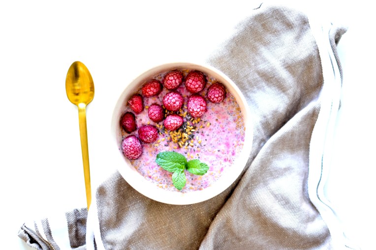 pudding chia lin framboises menthe 1