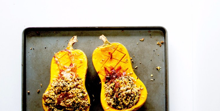 butternut farci chorizo riz et graines 4