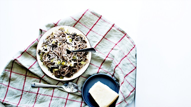 Spaghetti poireaux champignons pâtes (3)