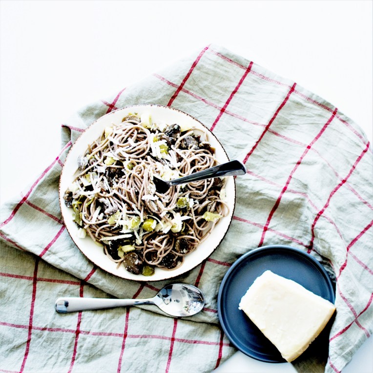 Spaghetti poireaux champignons pâtes (4)