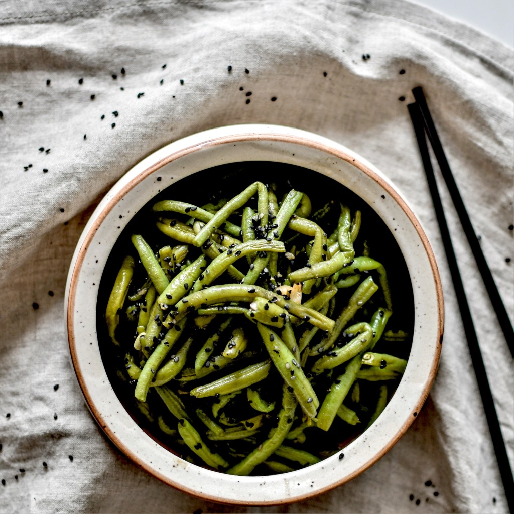 Haricots verts – Sauce soja et sésame | Les Cookines, image size:1024x1024
